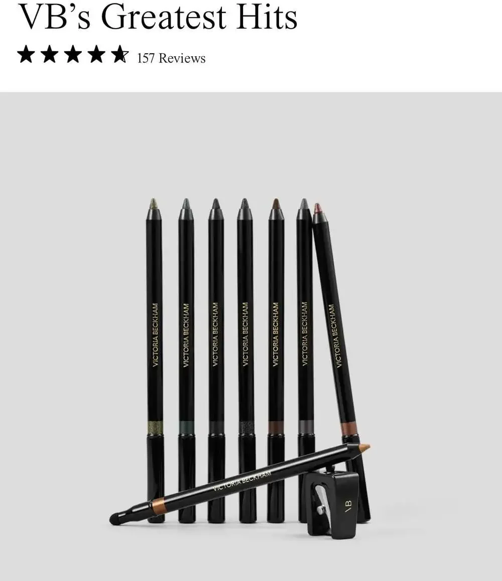 Victoria Beckham Beauty Satin Kajal Liner Gift Set: 8 VB's Greatest Hits. NEW!